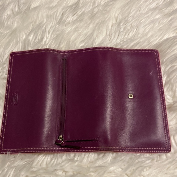 COACH Purple Leather Wallet used in good condition size in pictures - Picture 9 of 16